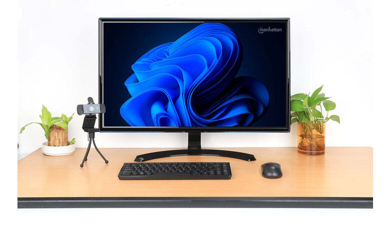 Manhattan Mini teclado USB inalámbrico, 12 teclas multimedia/funcionales, nano receptor USB-A, compacto, formato de perfil delgado, para PC y laptops, negro