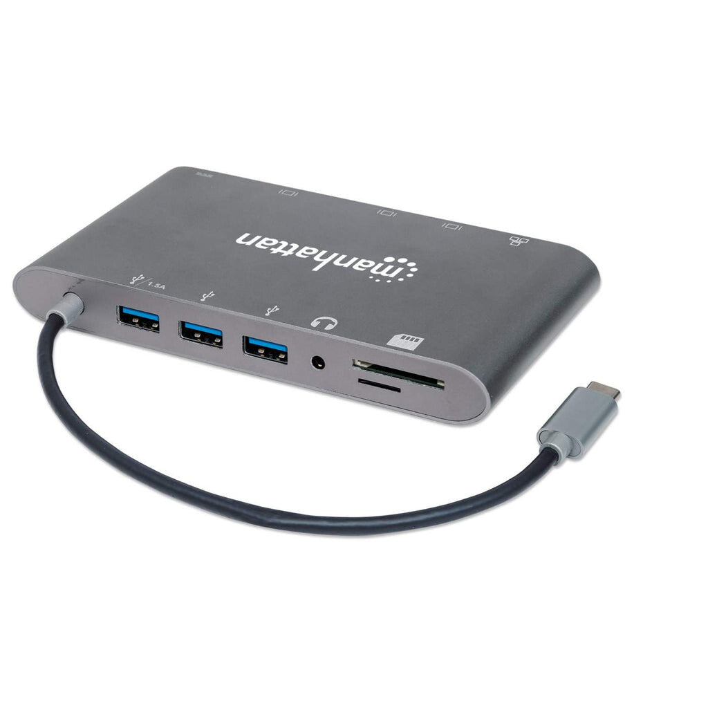 Manhattan Docking Station USB-C SuperVelocidad 7 en 1