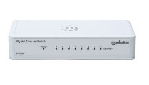 Manhattan Switch de Escritorio Gigabit Ethernet de 8 puertos