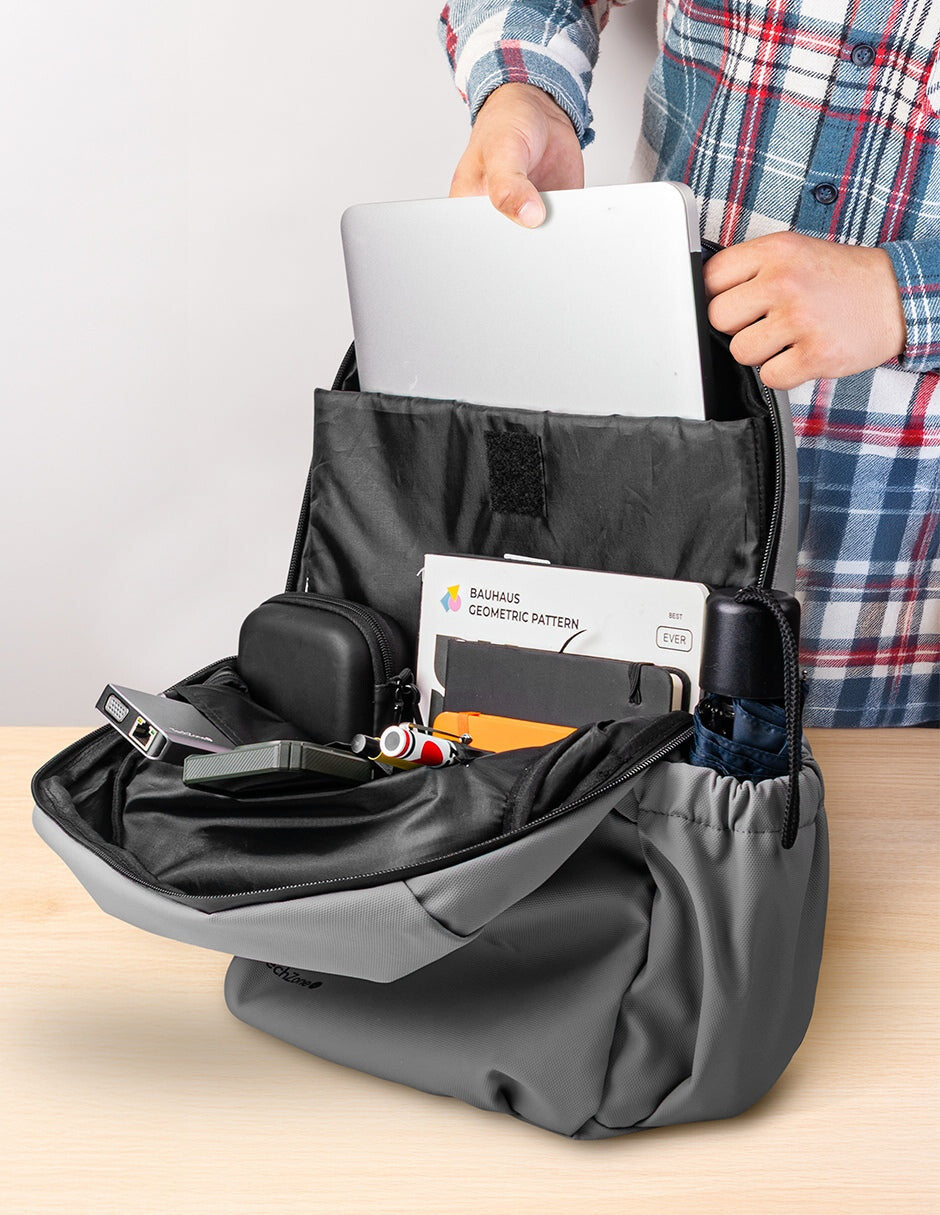 TechZone TZLBP29-G mochila Gris Poliéster