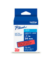 Brother TZE451G cinta para impresora de etiquetas Negro sobre rojo TZ