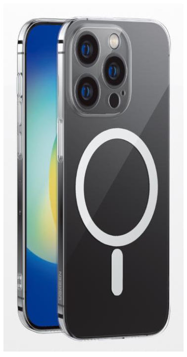 Funda protectora magnética transparente UGREEN Classy para iPhone 16 Pro (transparente)