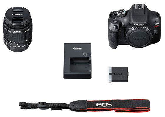 Canon EOS Rebel T7 EF-S 18-55mm IS II Kit Juego de cámara SLR 24.1 MP CMOS 6000 x 4000 Pixeles Negro