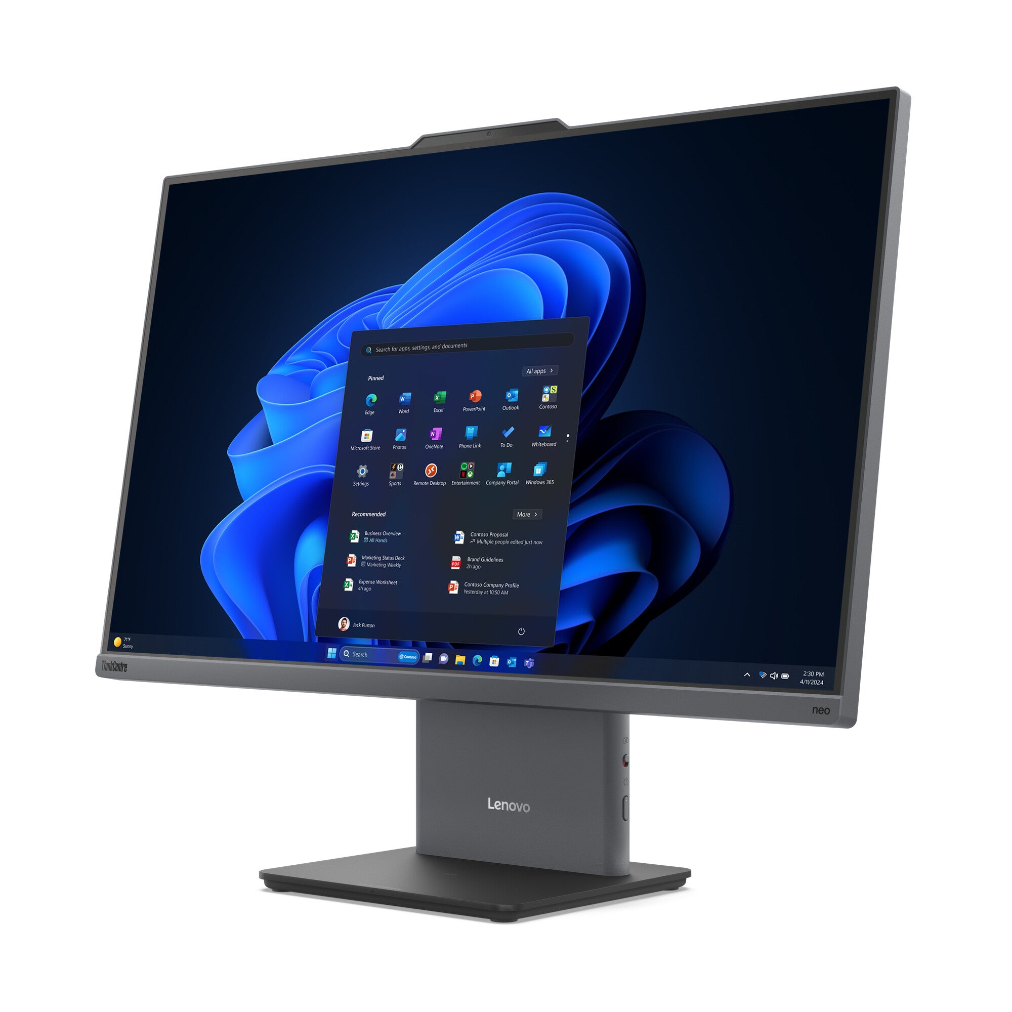 Lenovo ThinkCentre neo 55a 24 Gen 6 AMD Ryzen™ 5 220 60.5 cm (23.8") 1920 x 1080 Pixeles PC todo en uno 16 GB DDR5-SDRAM 512 GB SSD Windows 11 Pro Wi-Fi 6 (802.11ax) Gris