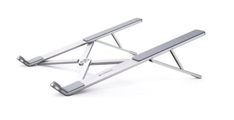 Soporte Portátil de Aluminio para Laptop / Amplia Compatibilidad de 11-17.3" / Ajuste de Altura 46.5 mm-136.5 mm / Capacidad de carga de 5 kg / Diseño Plegable / Material de Aleación de Aluminio + Silicona.