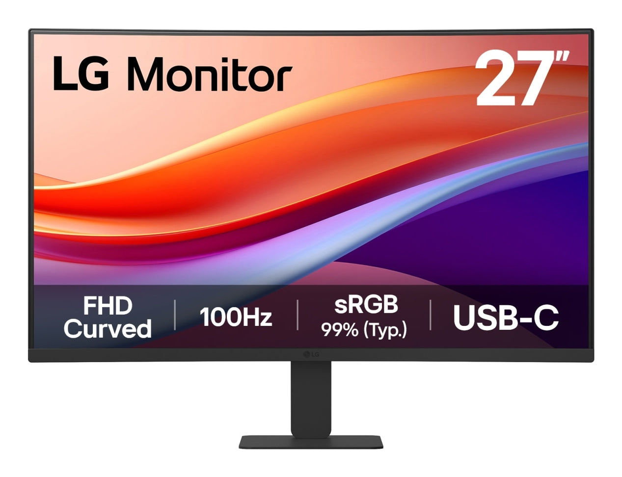 LG 27-inch Curved Monitor 27U421A FHD 100Hz HDMI USB TYPE C
