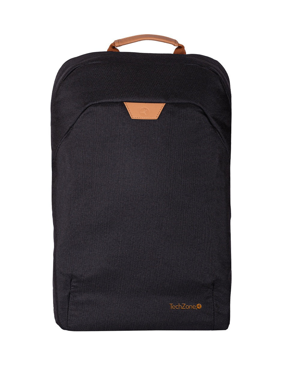 TechZone TZLBP56W-N mochila City backpack Negro Tereftalato de polietileno (PET)