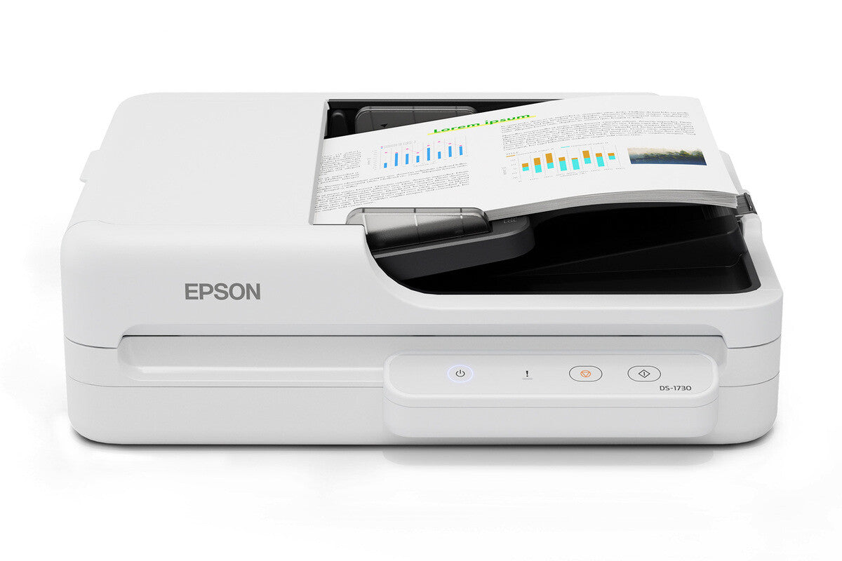 Epson DS-1730 Escáner de base plana y ADF 1200 x 1200 DPI A4 Negro, Blanco