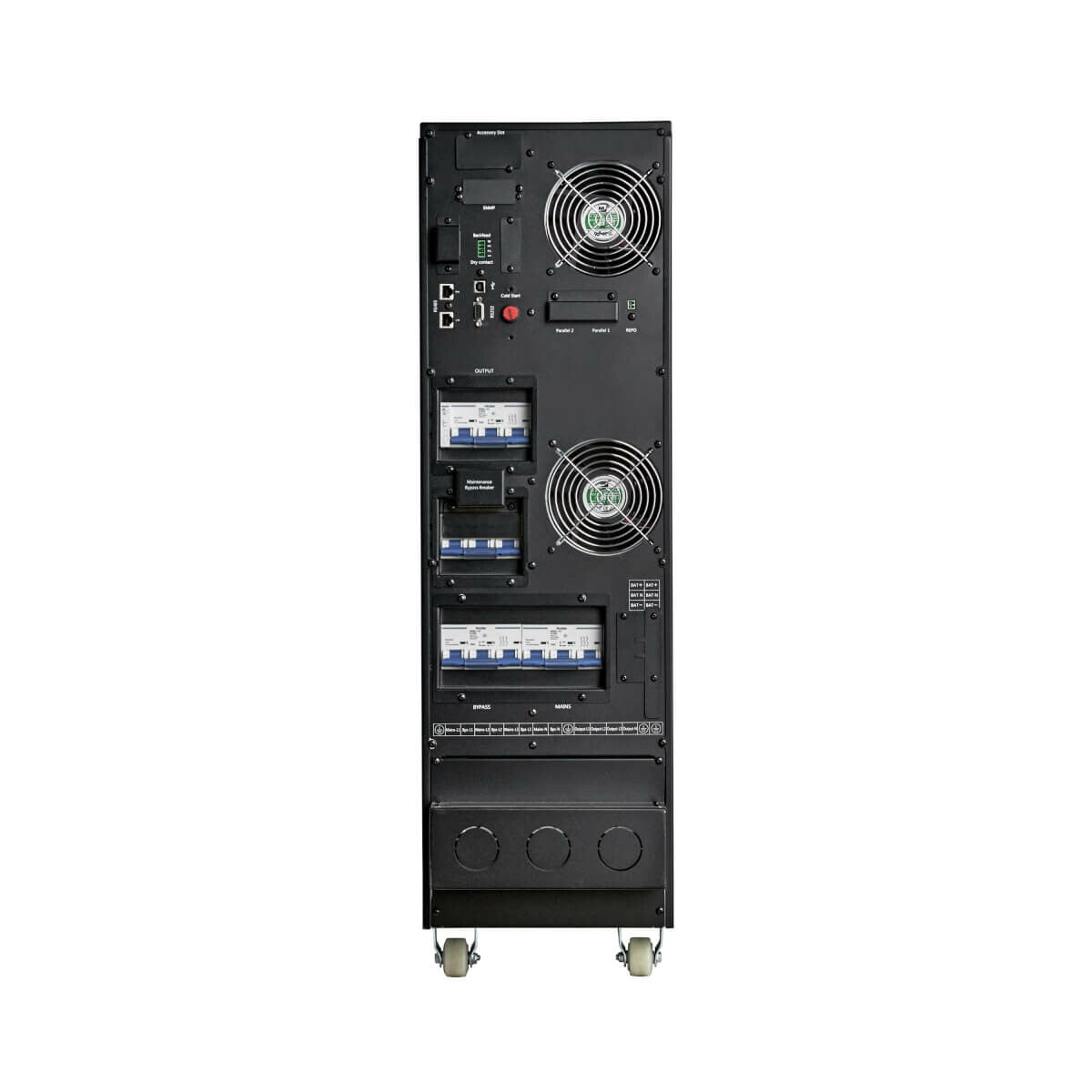 Tripp Lite S3M10K2B UPS trifásico de doble conversión 208/220/120/127V 10kVA/kW - Unidad de factor de potencia (Unity PF), 2 cadenas de batería interna