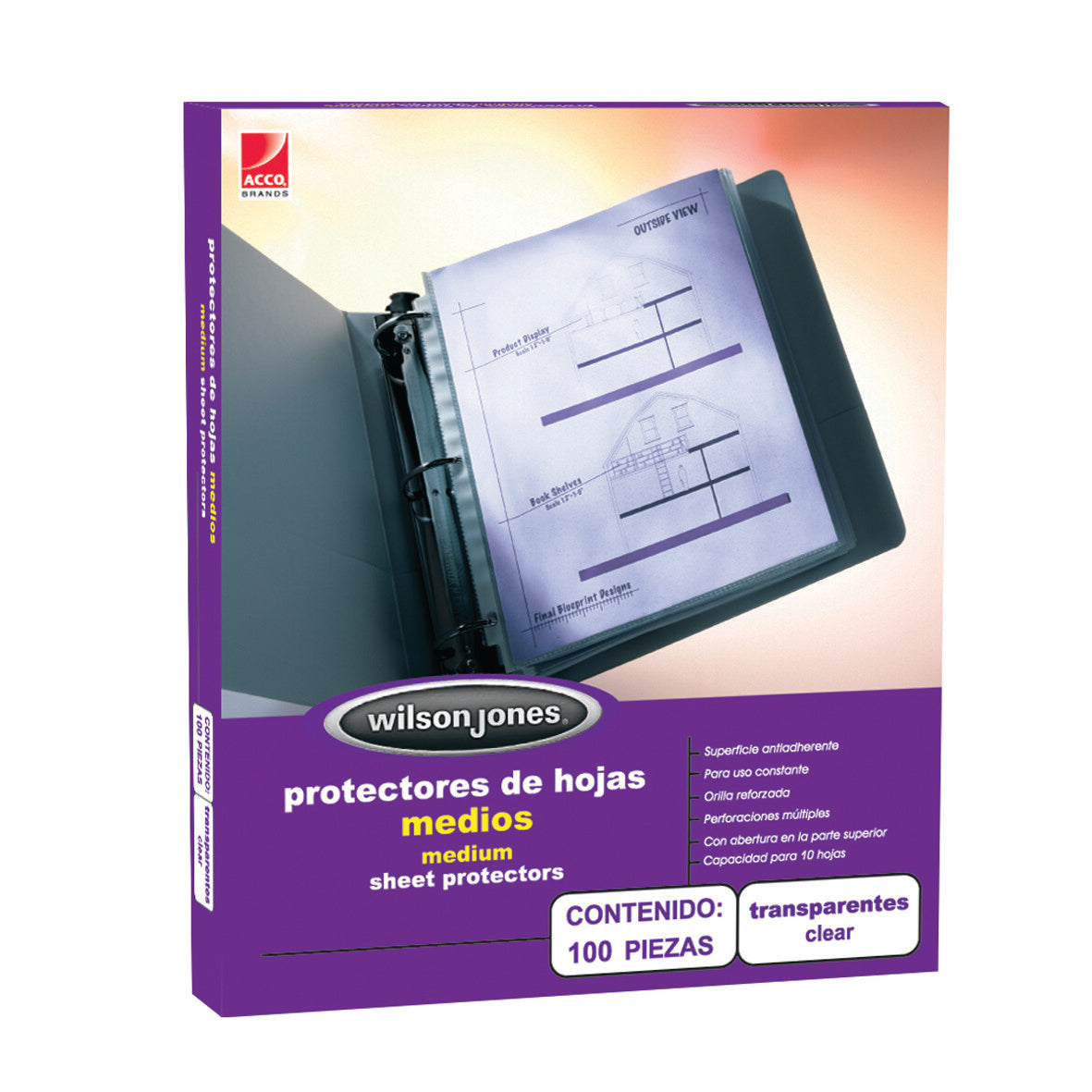 Acco P0572 protector de hoja Polipropileno (PP) 100 pieza(s)