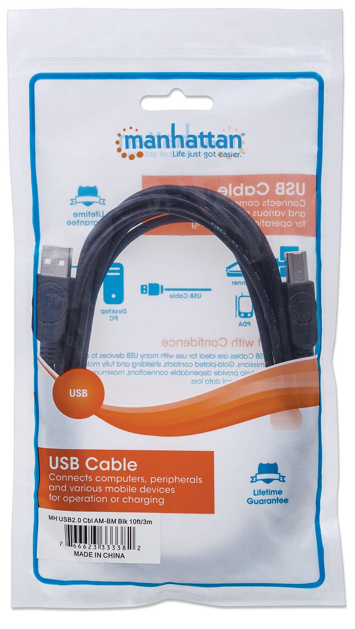 Manhattan Cable para Dispositivos USB B de Alta Velocidad