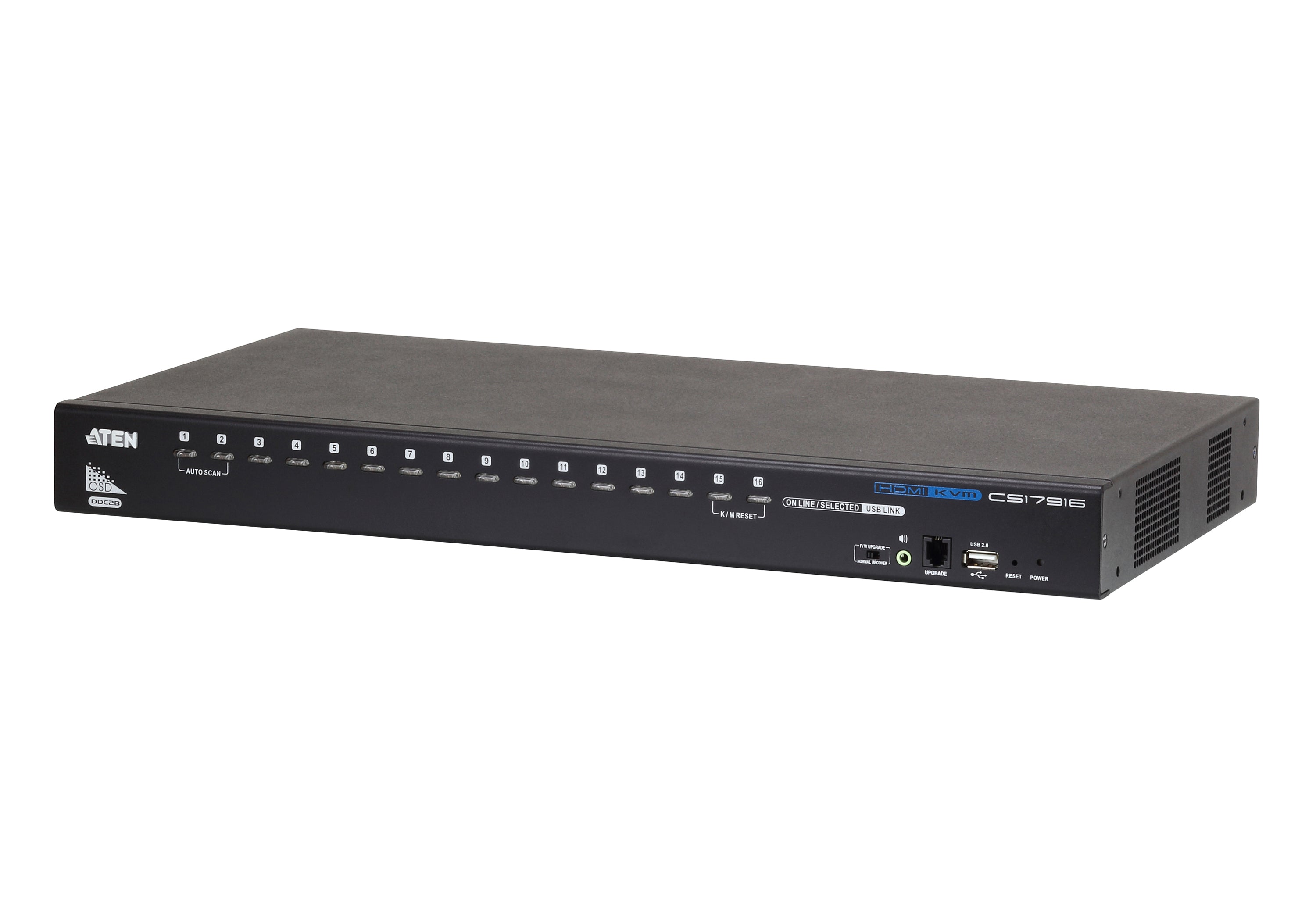 Consola KVM USB | 16 Computadoras HDMI | Hub USB 2.0 | Modo Multipantalla | Video DynaSync™ | Soporta Audio | Calidad 1080p/1920x1200 | Soporte Multiplataforma