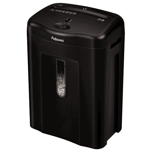 Fellowes Powershred 11C Cross-Cut Shredder, 11-Sheet, 4.8 Gallon, Black