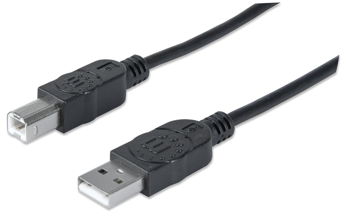 Cable Manhattan USB B Alta Velocidad 2.0 A-B3m Color Negro