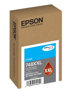 Epson T748XXL Ultra High Capacity Ink WF-6090/WF-6590 Cyan