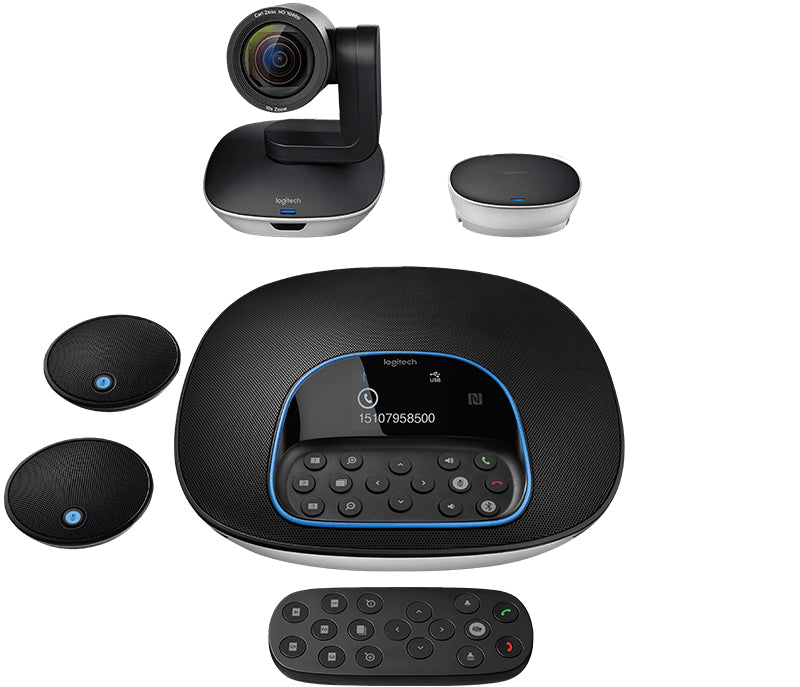 CAMARA DE VIDEOCONFERENCIA LOGITECH GROUP FHD 1080P ZOOM 10X HD CAMPO VISUAL 90° IDEAL PARA SALAS MEDIANAS Y GRANDES.
