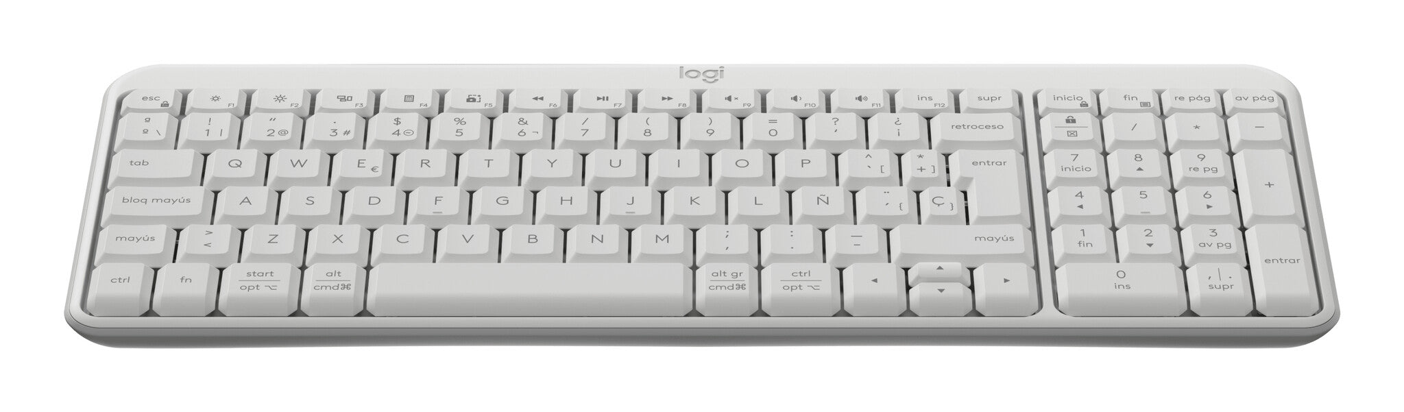 Logitech 920-013446 teclado Universal Bluetooth QWERTY Español Blanco