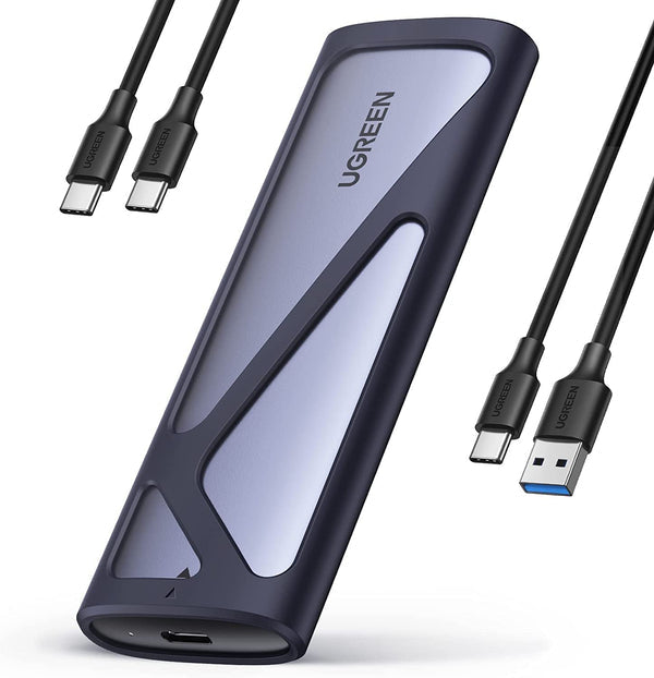 Carcasa Disco Duro NVME M.2 (Enclosure) | Hasta 2TB | USB3.1 a 10 Gbps | SATA SSD PCIE 3.0 | Soporta M Key y B Key | Compatible con SSD M.2 NVME 2230/2242/2260/2280 | UASP | S.M.A.R.T. | TRIM | ESD Incorporado | Caja de Aluminio.