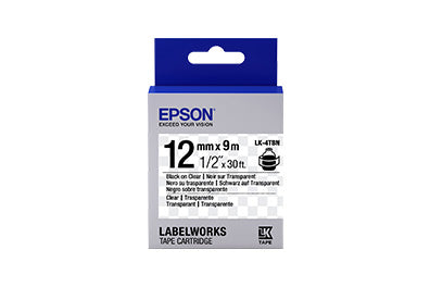 Epson Labelworks Tape Black/Transparent 12mm