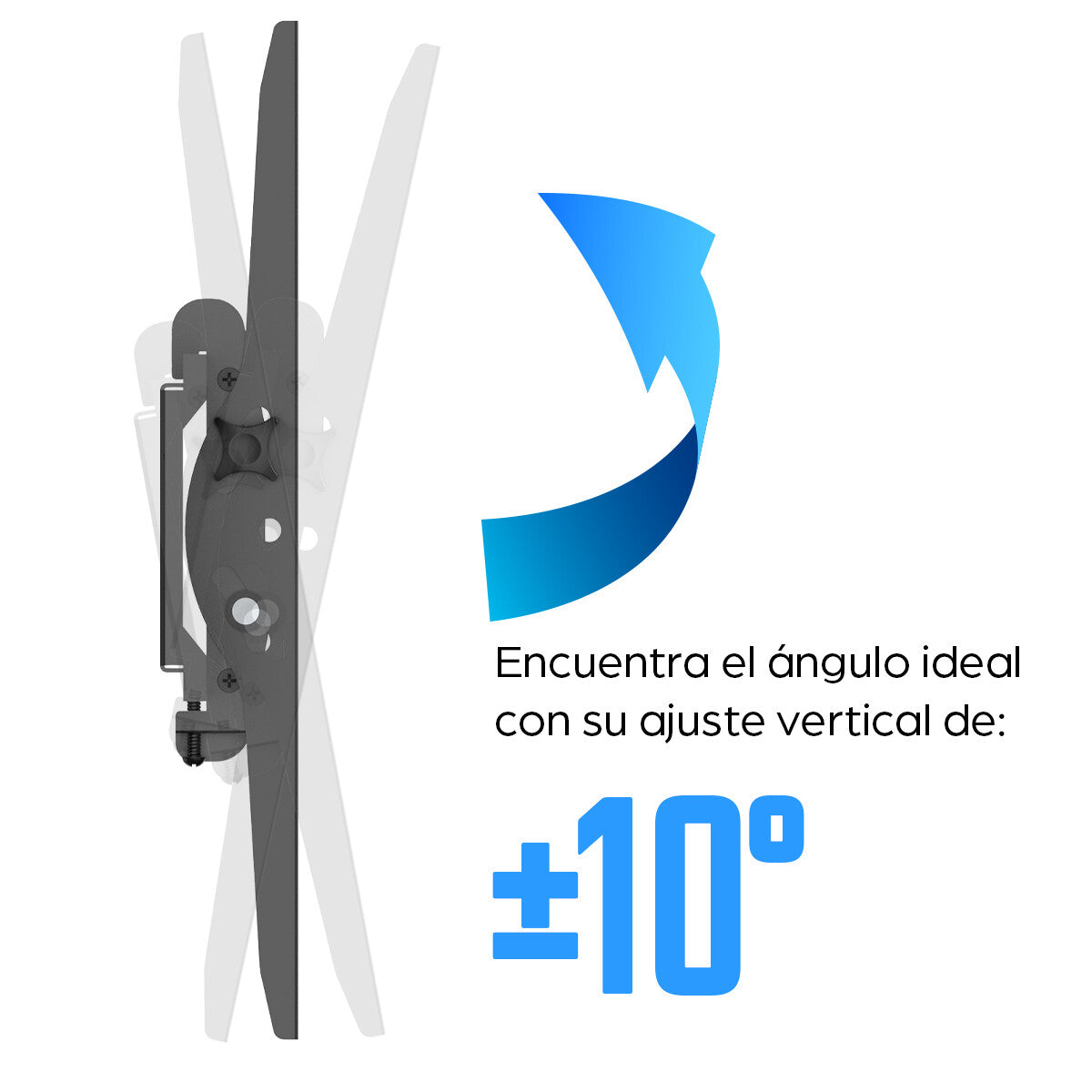 Manhattan Soporte para TV, de pared, con inclinación, pantallas planas de 37" a 85" de máximo 75 kg