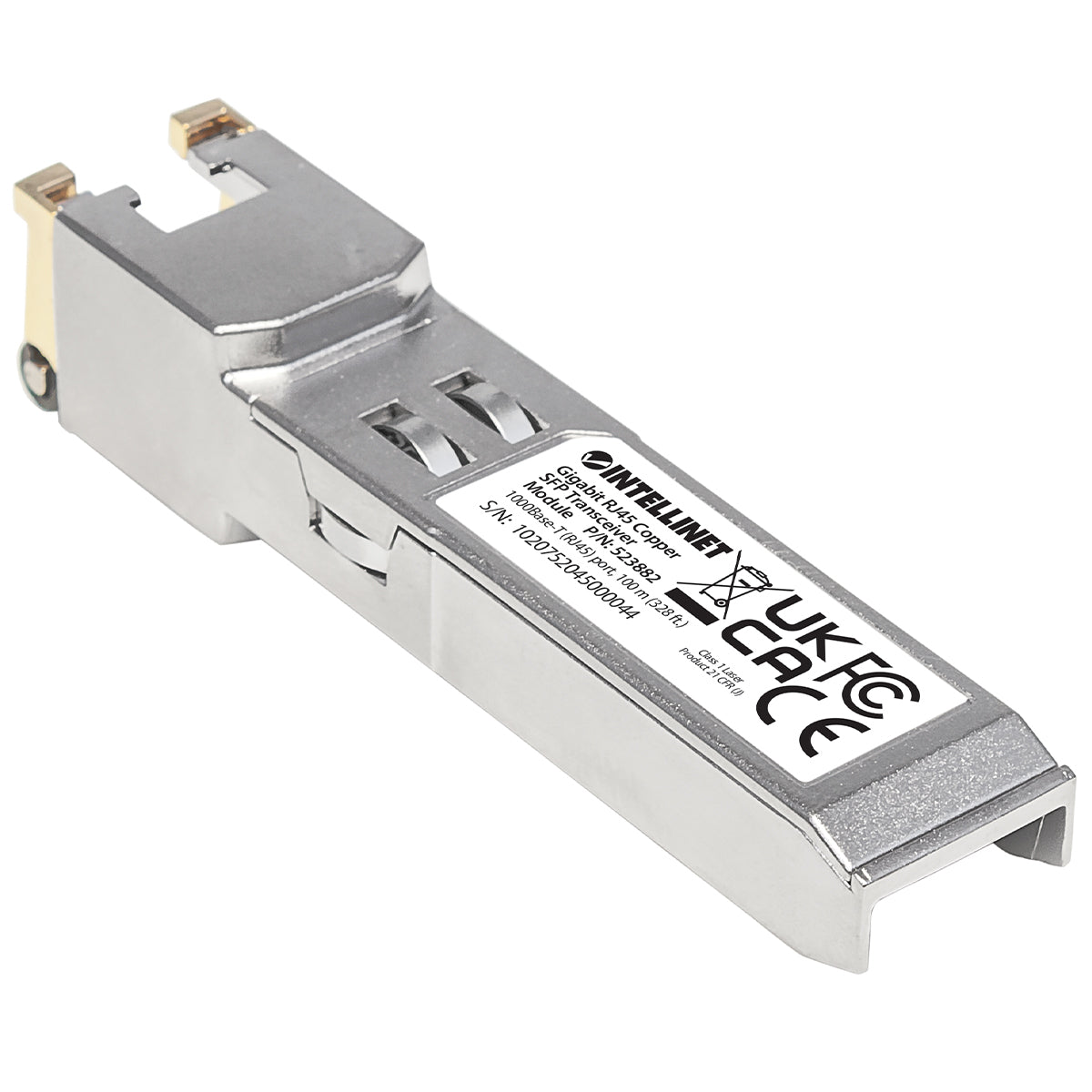 MODULO SFP,INTELLINET,523882, GB COBRE RJ45 FTP, 100M