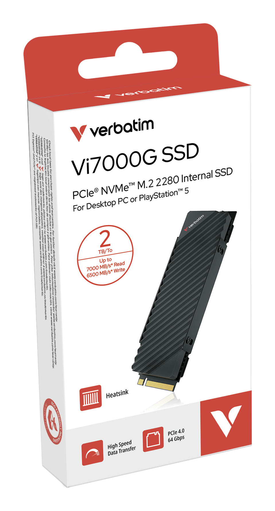Verbatim Vi7000 PCIe NVMe M.2 2280 2TB Internal SSD 7400/6500 MB/s Read