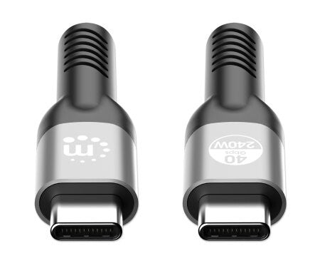Manhattan 356374 cable USB USB4 Gen 3x2 1 m USB C 40 Gbit/s 240 W Negro