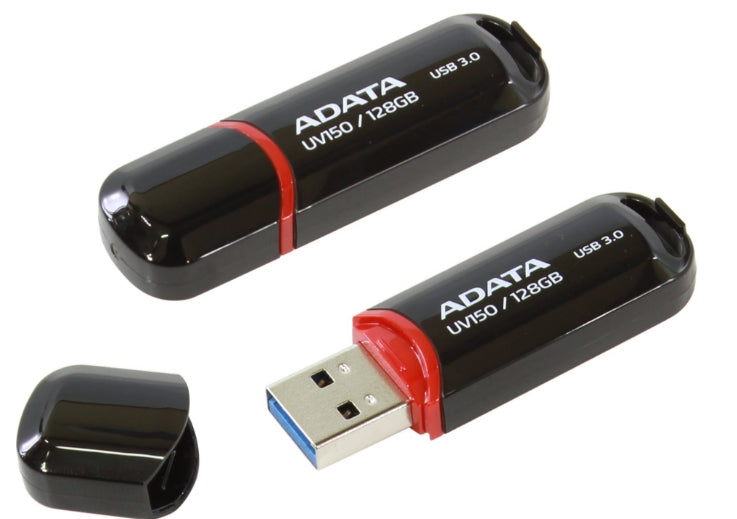 MEMORIA ADATA 128GB USB 3.2 UV150 NEGRO (AUV150-128G-RBK)