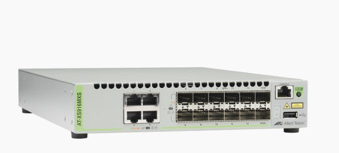 Switch Capa 3 Stackeable 10 Gigabit , 12 puertos SFP/SFP+ 10G y 4 puertos 100/1000/10G Base-T (RJ-45)