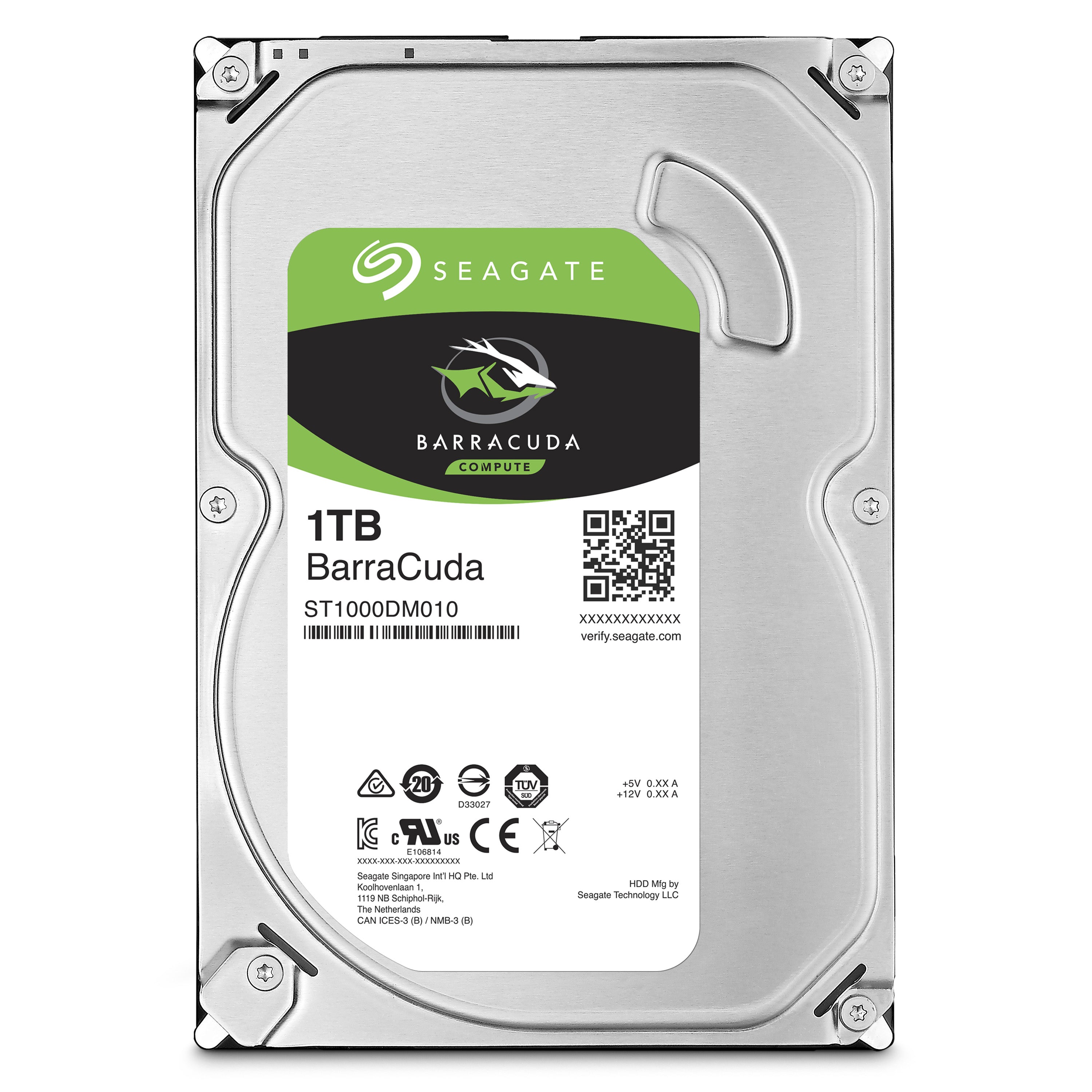 DISCO DURO INTERNO SEAGATE BARRACUDA 1TB 3.5 ESCRITORIO SATA3 6GB/S 64MB 7200RPM PC