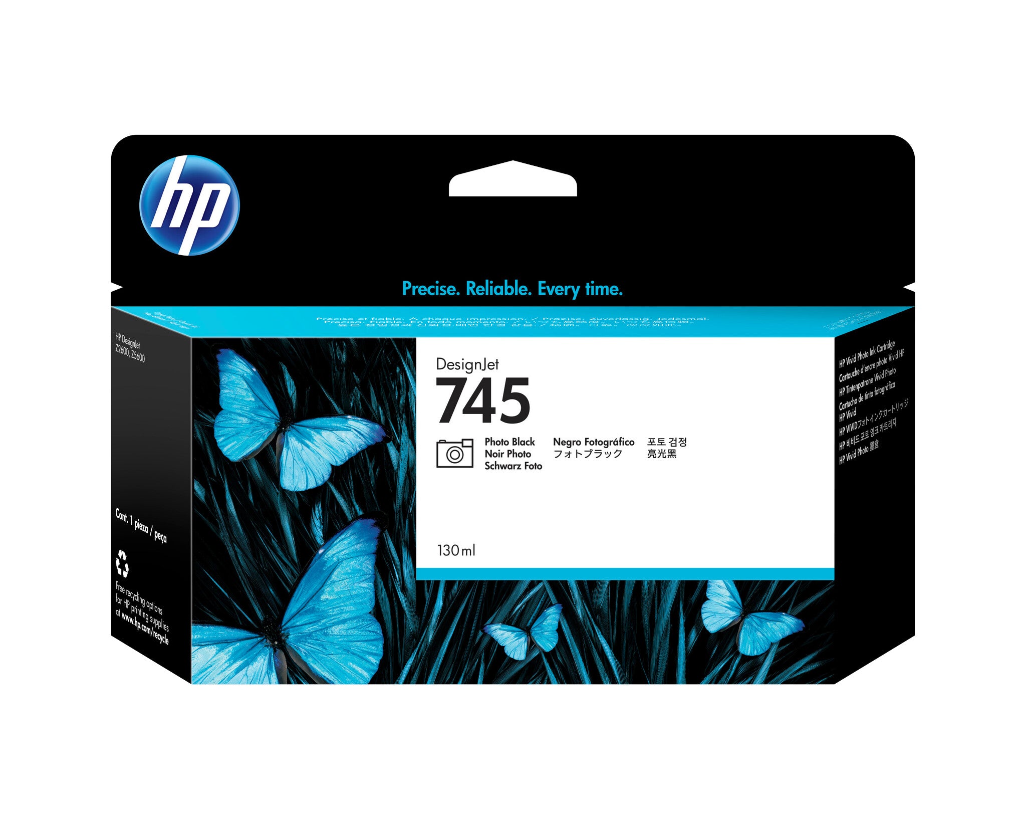 HP Cartucho de tinta DesignJet 745 de 130 ml negro fotográfico