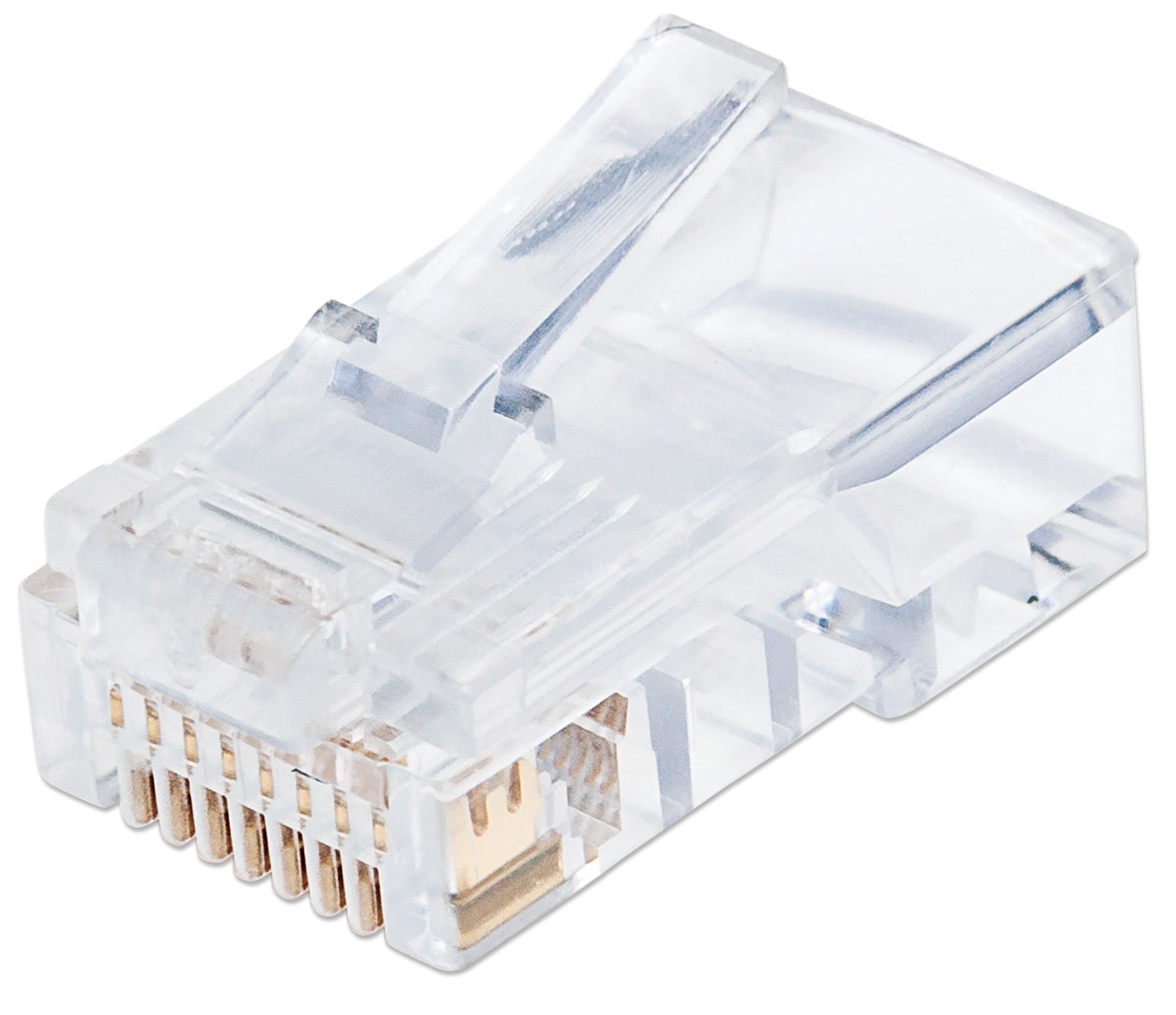 Plug Intellinet RJ45 Cat5e Solido UTP Oro 50 Micras Pro Bote C/100 Pzas
