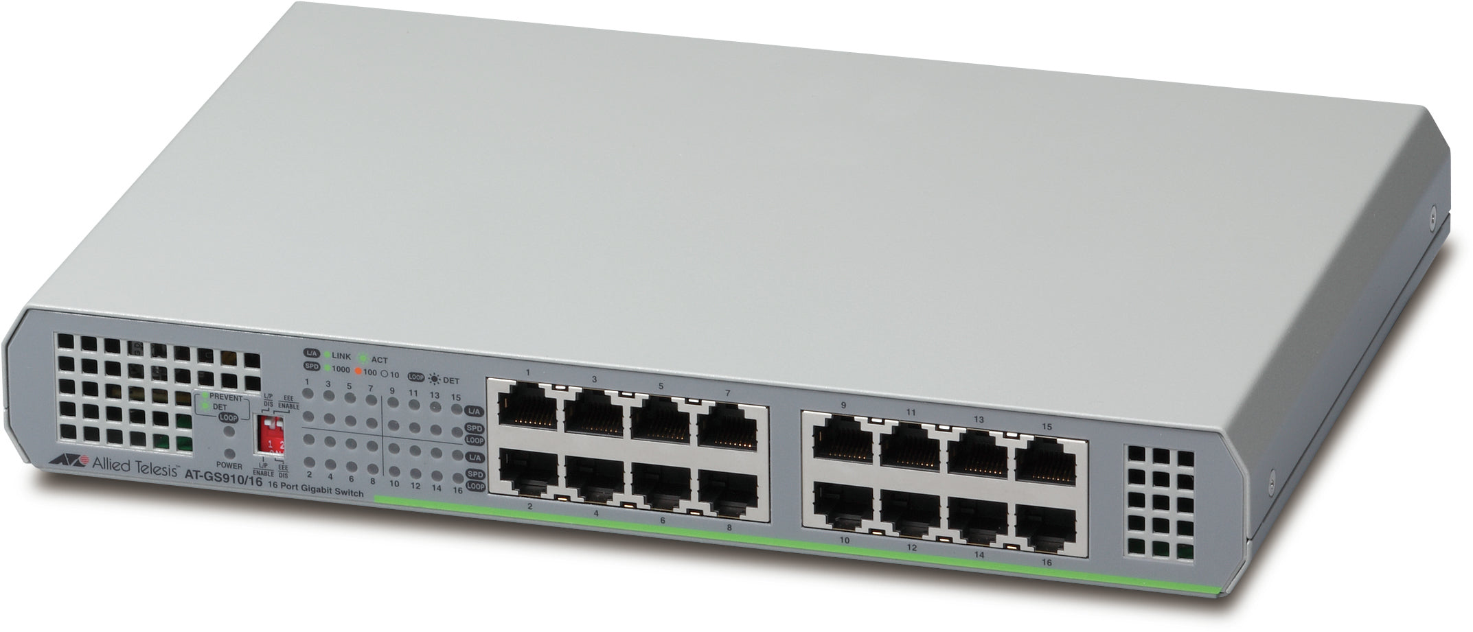 Switch Gigabit Ethernet no administrado 16 puertos 10/100/1000 Mbps