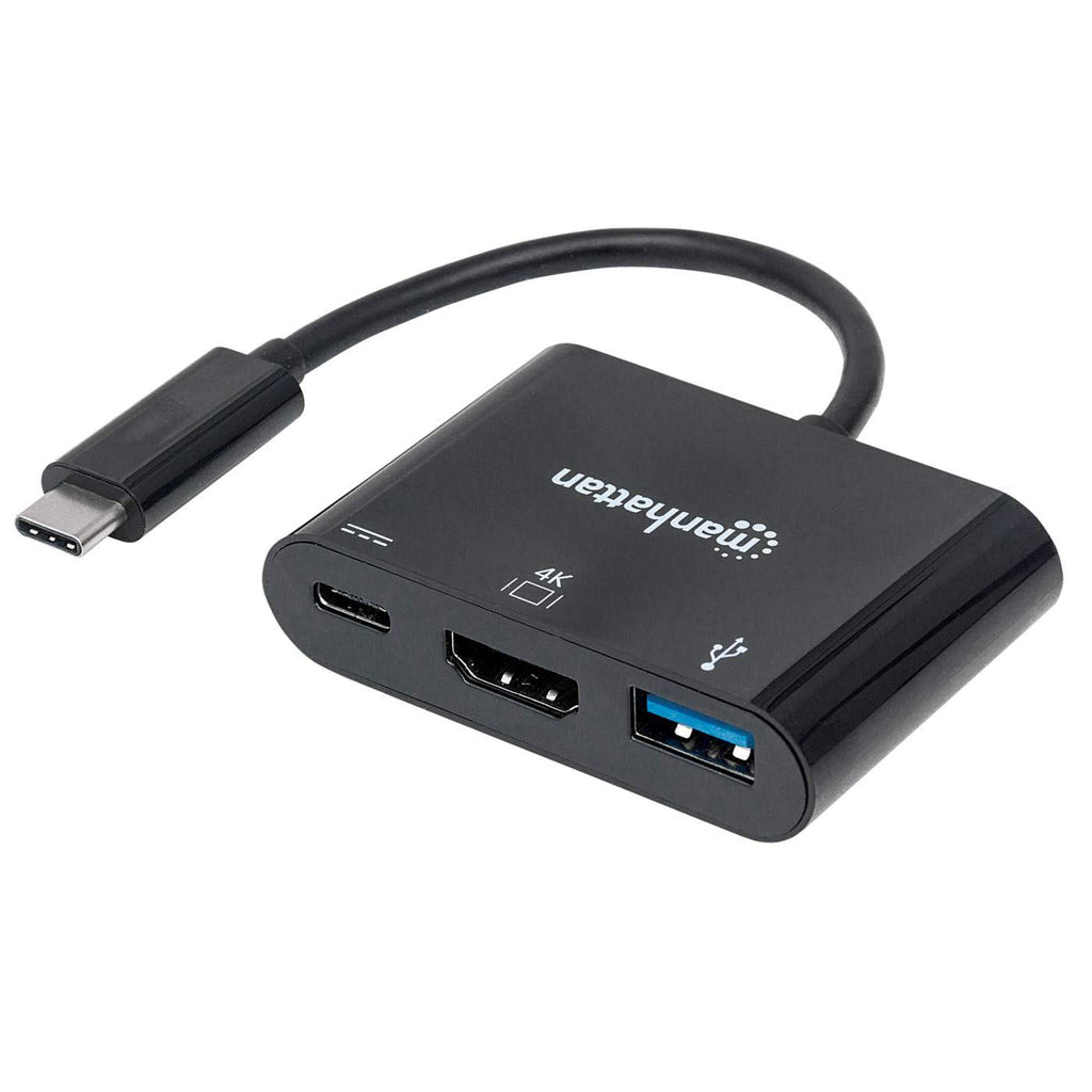 Manhattan USB-C to HDMI Multiport Docking Station, Black