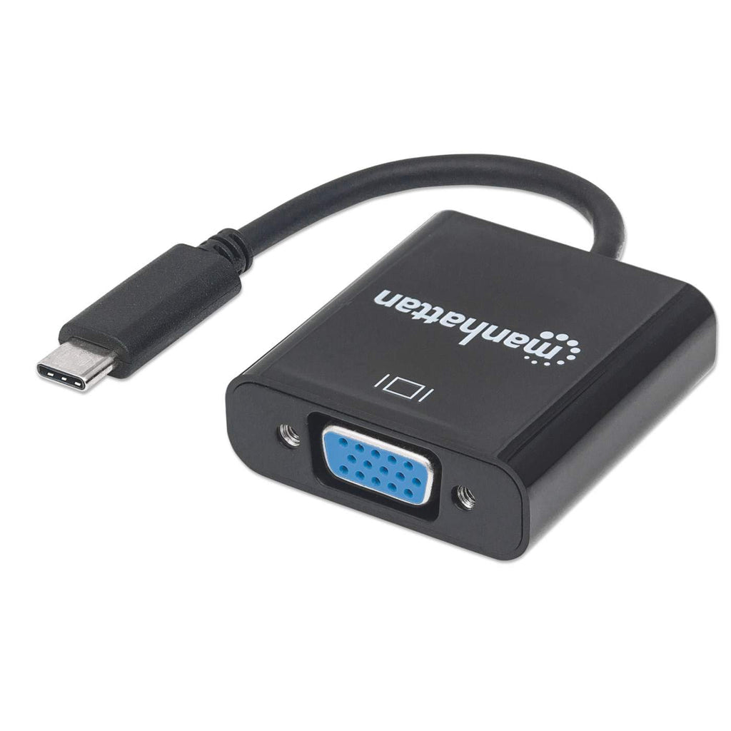 Manhattan USB-C 3.1 to VGA Video Converter - Black