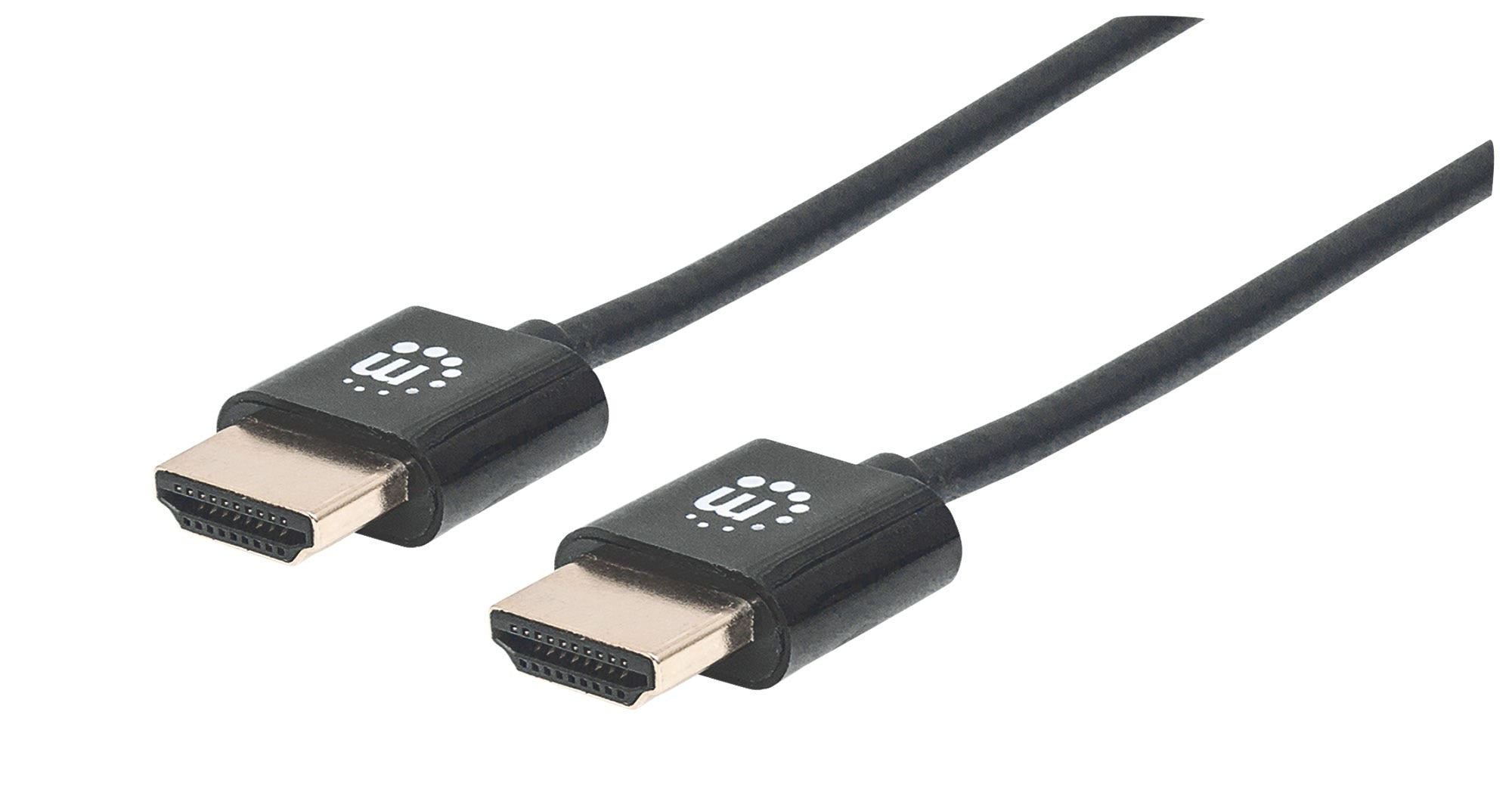 Manhattan Ultra-Slim High-Speed HDMI Cable M-M with Ethernet 1m Black