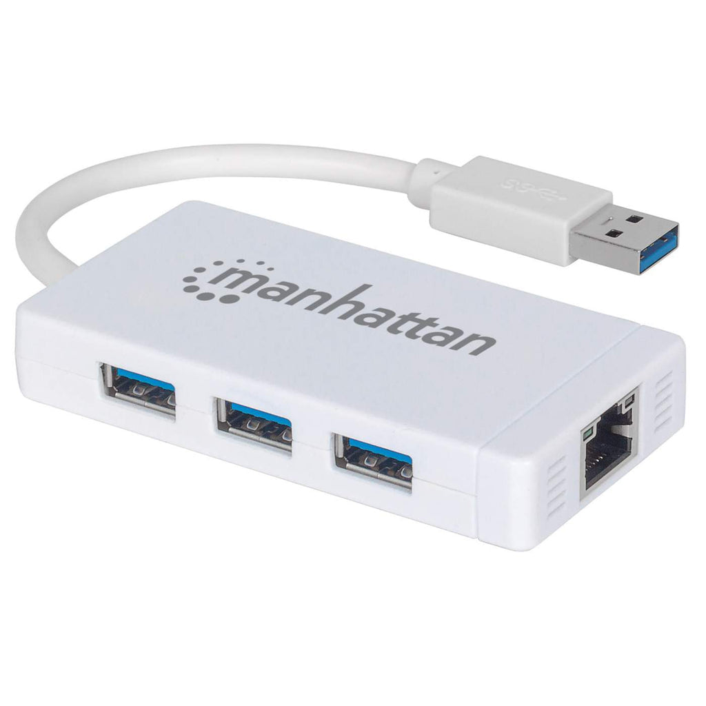 Manhattan USB 3.0 Hub with 3 Ports/Gigabit Ethernet Adapter