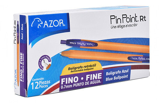 Azor 6120NE bolígrafo Negro Bolígrafo de barra Fino 12 pieza(s)