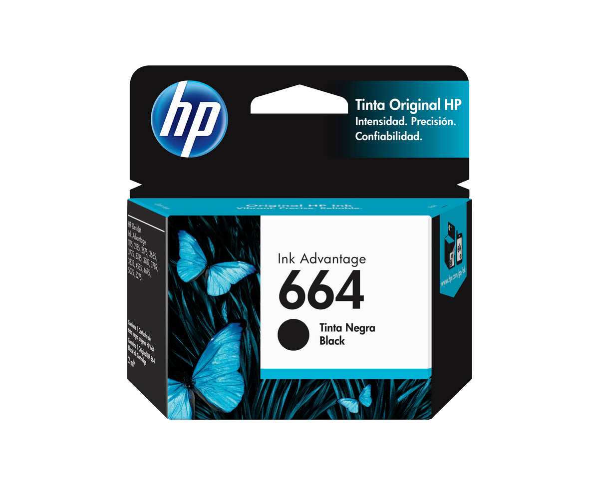 HP Cartucho original de tinta negra 664 Advantage