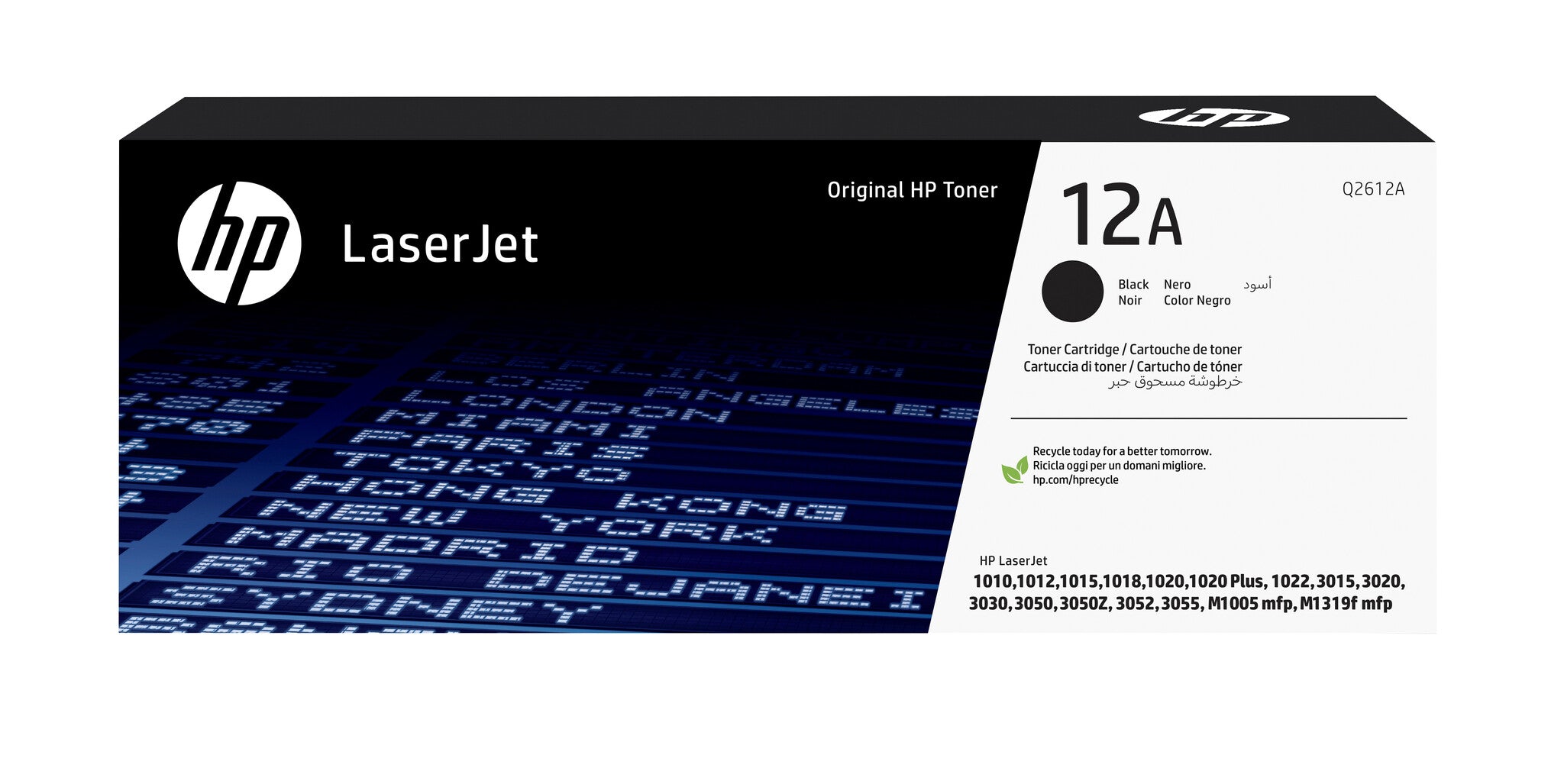 HP Cartucho original de tóner negro 12A LaserJet