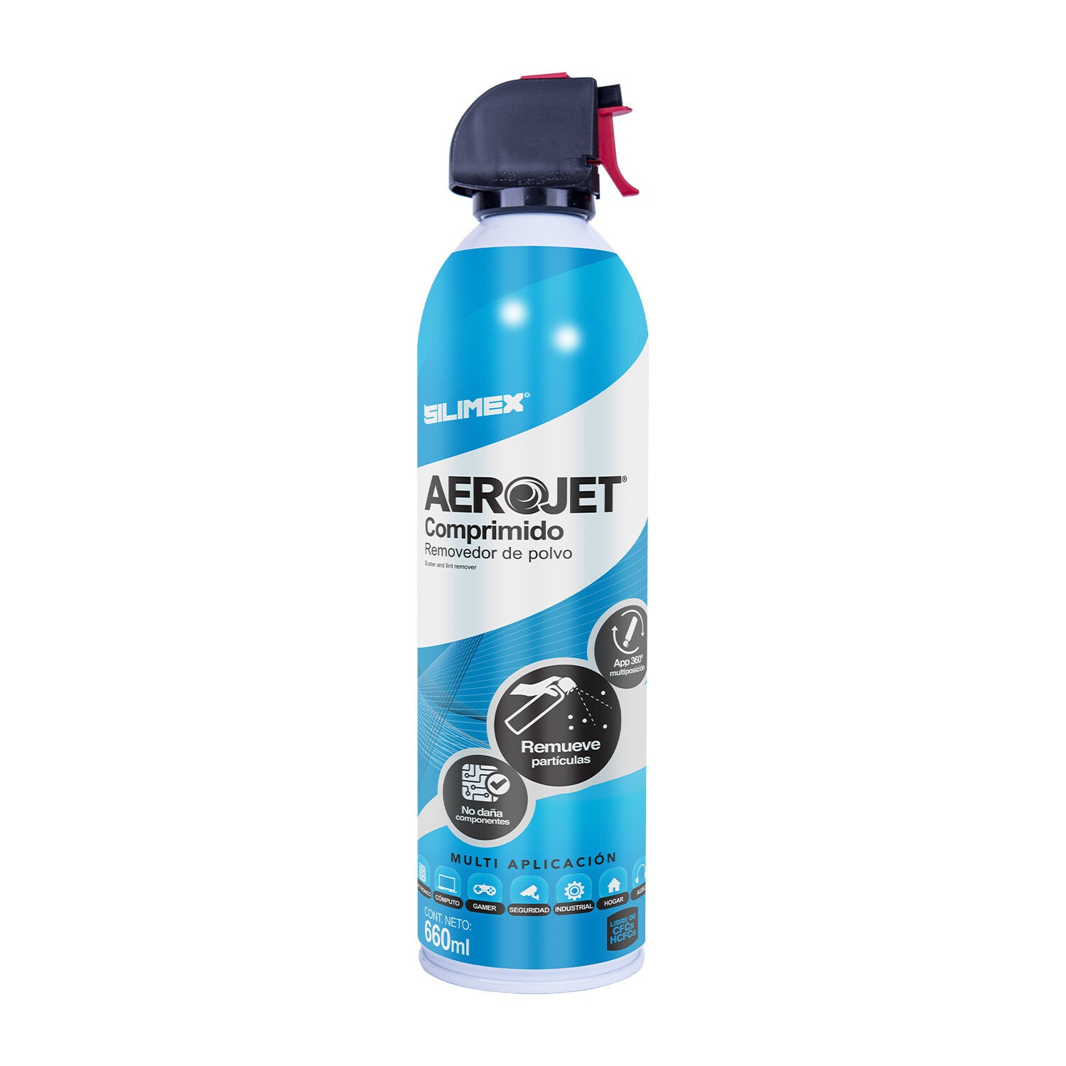 Silimex Aerojet 360º limpiador de aire comprimido 660 ml