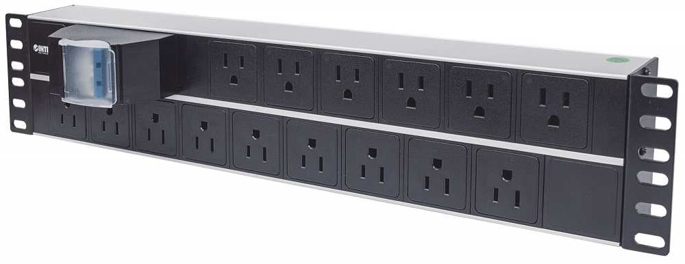 Intellinet PDU Power Strip 15-Outlet 2U Rackmount 19" EU Type Plugs (NEMA 5)
