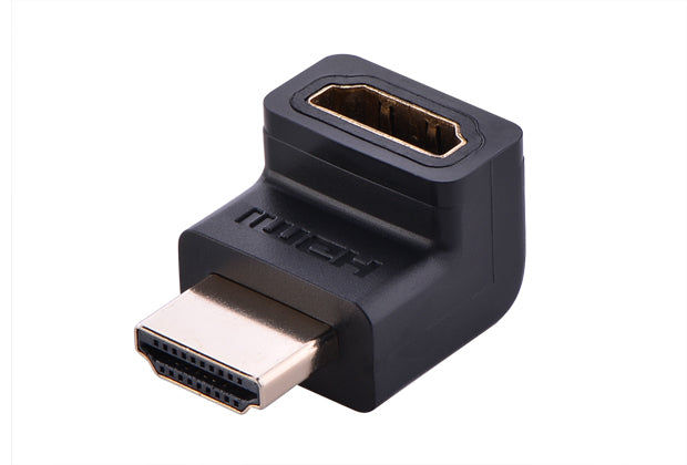 Adaptador HDMI de 90 Grados Macho a Hembra / Hacia Arriba / HDMI 2.0 4K@60Hz / Proporciona Flexibilidad Sin Doblar los Cables HDMI