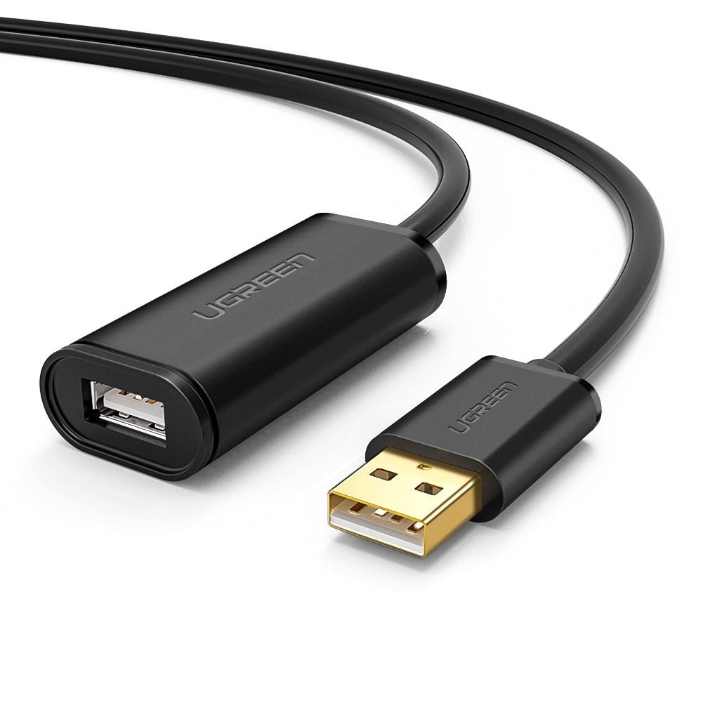 Cable de Extensión Activo USB 2.0 / 10 Metros / Macho-Hembra / Booster individual FE1.1S incorporado / Velocidad de hasta 480 Mbps / Ideal para impresoras, consolas , Webcam, etc.