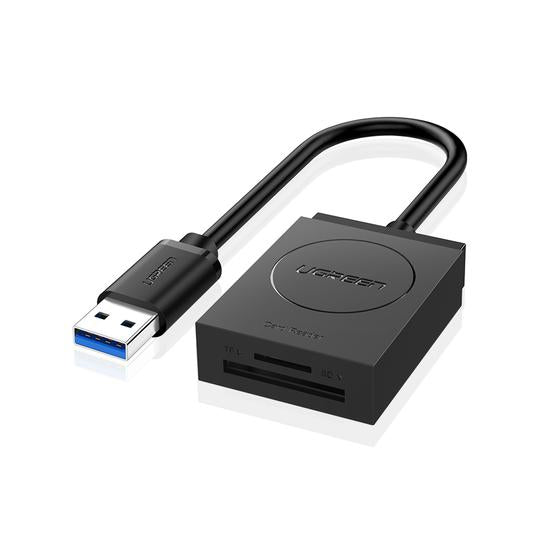 Lector de tarjetas USB-A 3.0 a MicroSD (TF) / SD | 5Gbps | Soporta hasta 2TB | Soporta Windows/Mac OS/Linux/Android | Lectura de Tarjetas Simultánea | No Requiere Controlador | Cable de 15cm.