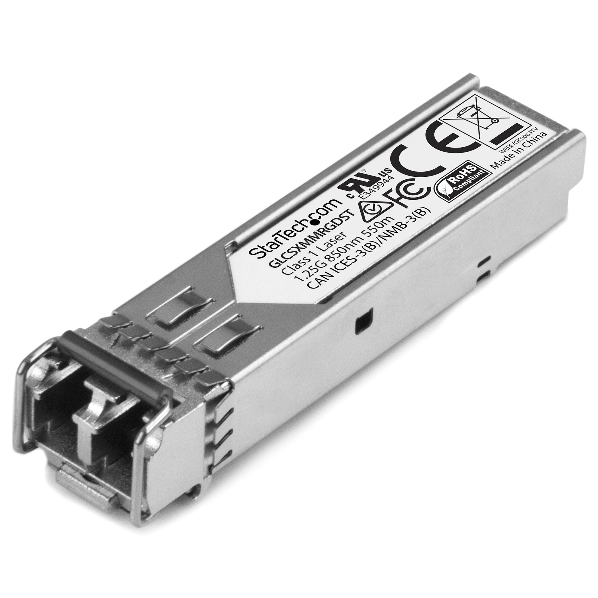 MÓDULO TRANSCEPTOR SFP COMPATIBLE CON CISCO GLC-SX-MM-RGD - 1000BASE-SX - MULTIMODO 1GBE - SFP ETHERNET GIGABIT 1GB - LC - 550M - 850NM - CISCO ASR920, IE2000, IE4000 DDM STARTECH