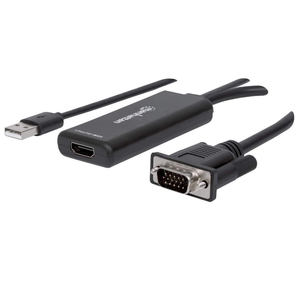 Manhattan USB SVGA+Audio to HDMI Video Converter, Black