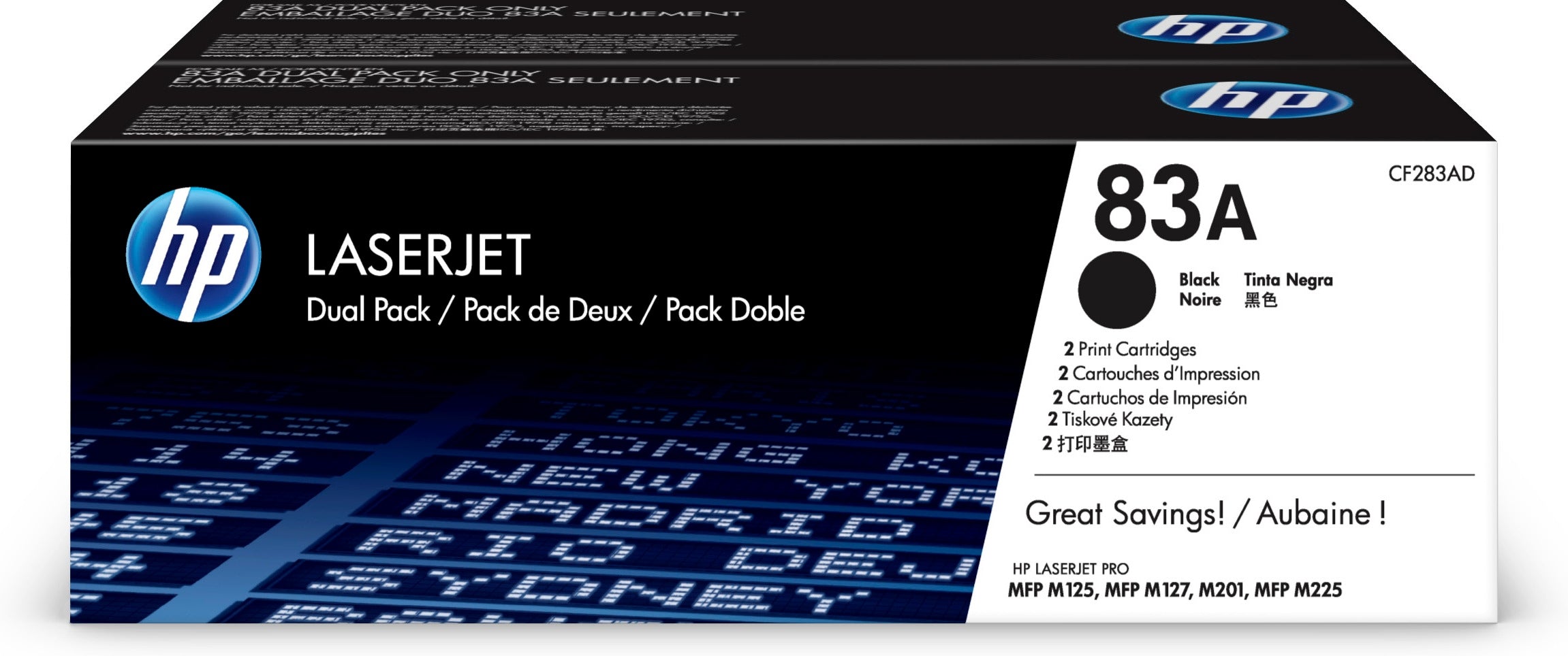 Toner HP LaserJet 83A Negro Dual Pack
