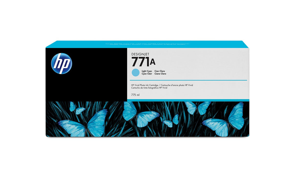 HP Cartucho de tinta DesignJet 771A de 775 ml cian claro