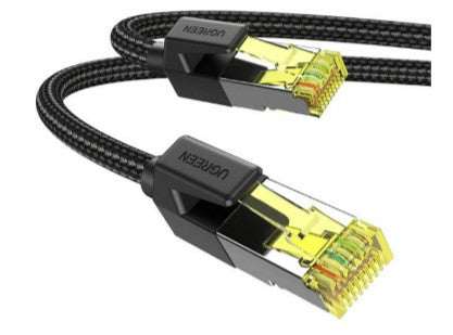 Cable Ethernet Cat7 CLASS F/FTP Redondo con Malla de Nylon 2 Metros (6.56 Pies)